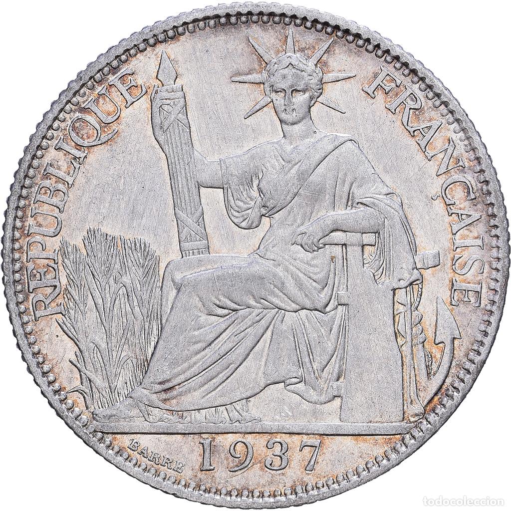 Monedas antiguas de Europa: [#1531239] Indochina Francesa, 20 Cents, 1937, Paris, Plata, MBC+, KM:17.2