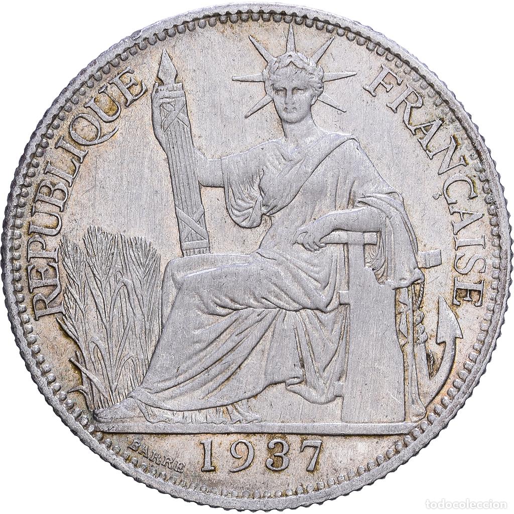 Monedas antiguas de Europa: [#1531241] Indochina Francesa, 20 Cents, 1937, Paris, Plata, MBC+, KM:17.2