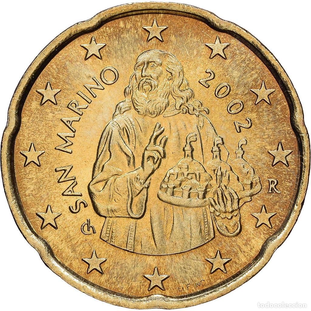 Monedas antiguas de Europa: [#1514158] San Marino, 20 Centimes, 2002, Rome, Nordic gold, EBC, KM:444