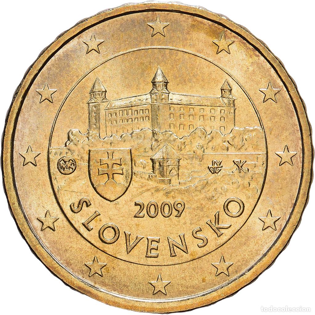 Monedas antiguas de Europa: [#1514181] Eslovaquia, 10 Centimes, le ch&acirc;teau de Bratislava, 2009, Kremnica, Nordic gold