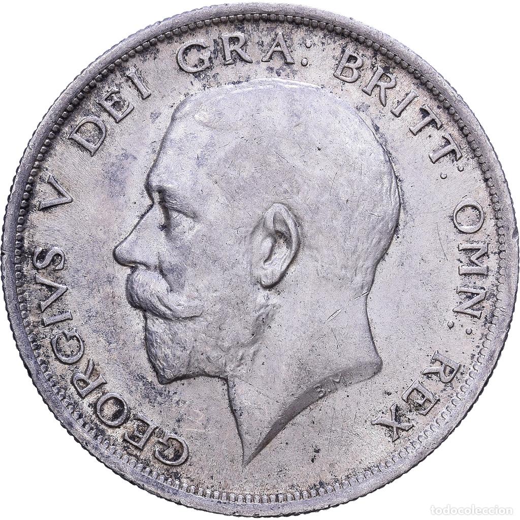 Monedas antiguas de Europa: [#1531197] Gran Breta&ntilde;a, George V, 1/2 Crown, 1915, Plata, BC+, KM:818.1
