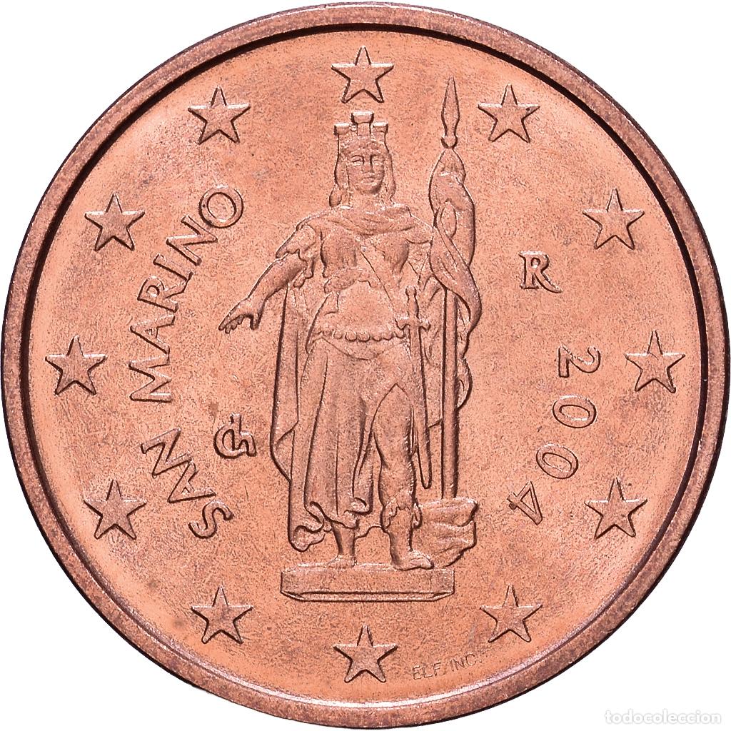 Monedas antiguas de Europa: [#1514244] San Marino, 2 Centimes, 2004, Rome, Cobre chapado en acero, EBC, KM:441