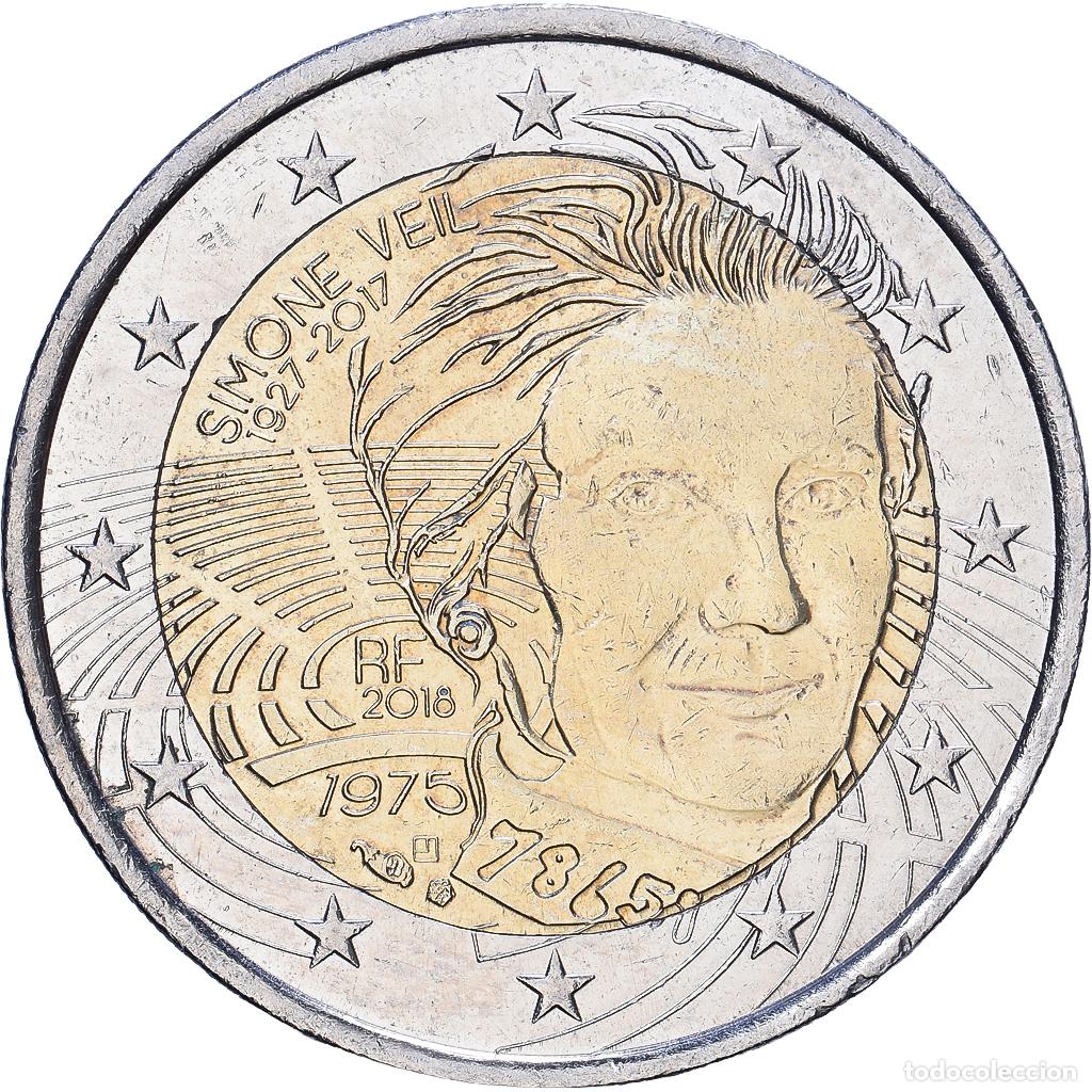 Monedas antiguas de Europa: [#1514098] Francia, 2 Euro, Simone Veil, 2017, SC, Bimet&aacute;lico
