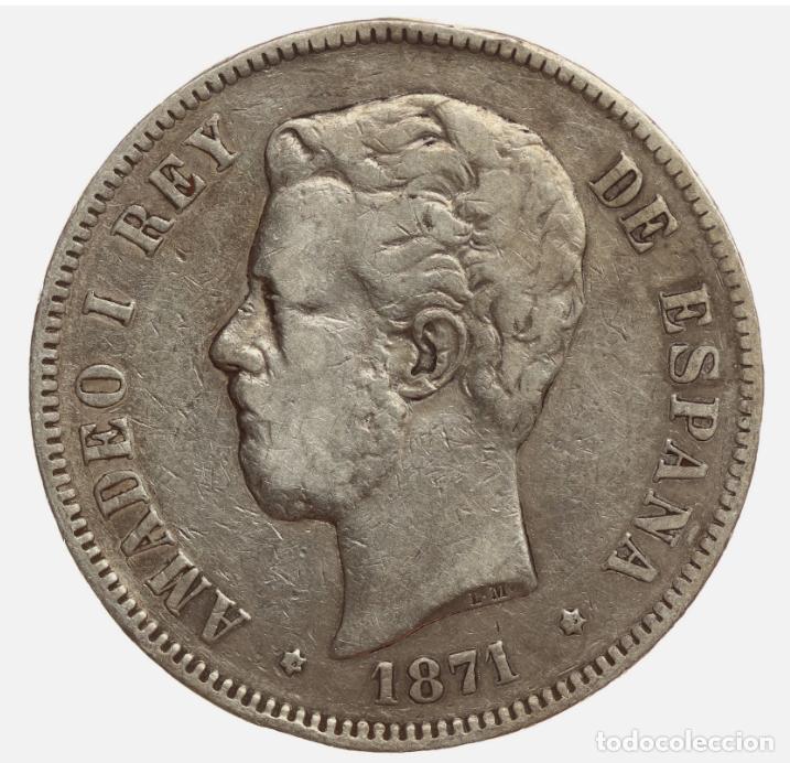 Monedas antiguas de Europa: ESPA&Ntilde;A 5 PESETAS 1871 * 18 - 73