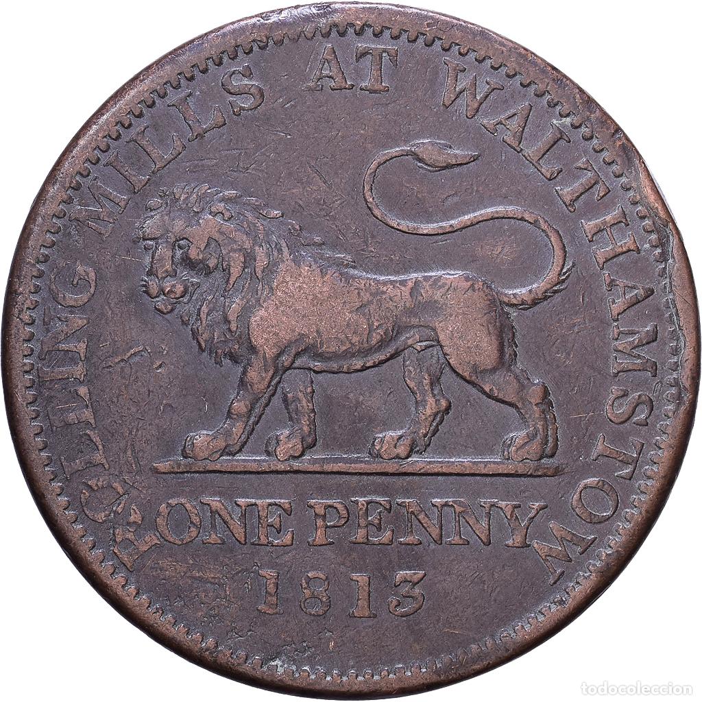 Monedas antiguas de Europa: [#1548068] Reino Unido, 1 Penny, British Copper Company, 1813, Walthamstow, Cobre, MBC