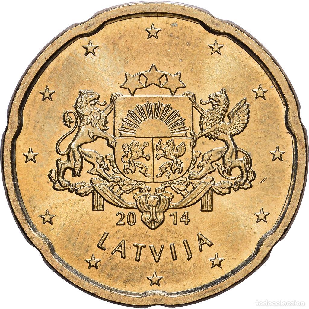 Monedas antiguas de Europa: [#1514166] Letonia, 20 Centimes, 2014, Stuttgart, Nordic gold, SC