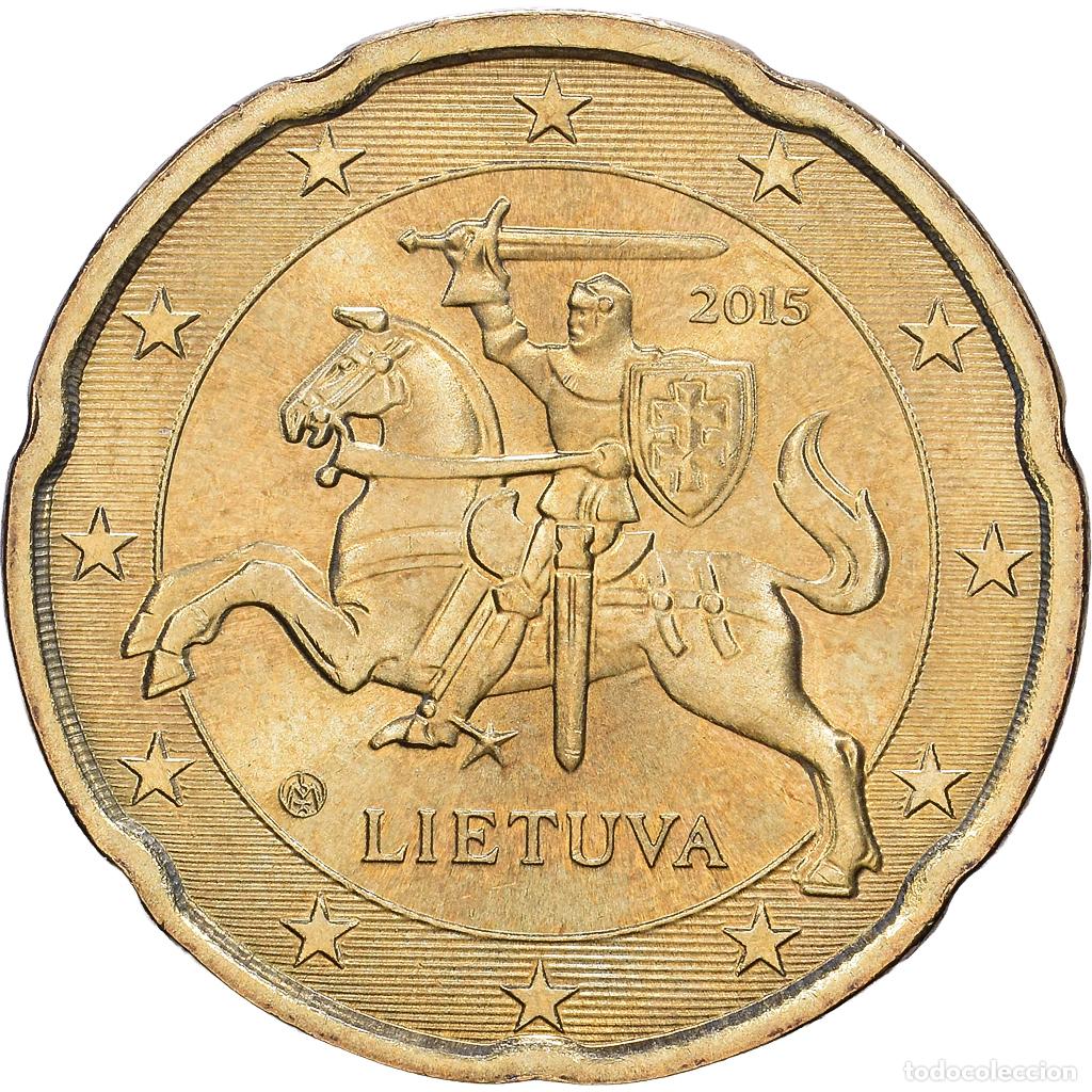 Monedas antiguas de Europa: [#1514165] Lituania, 20 Centimes, 2015, Vilnius, Nordic gold, EBC