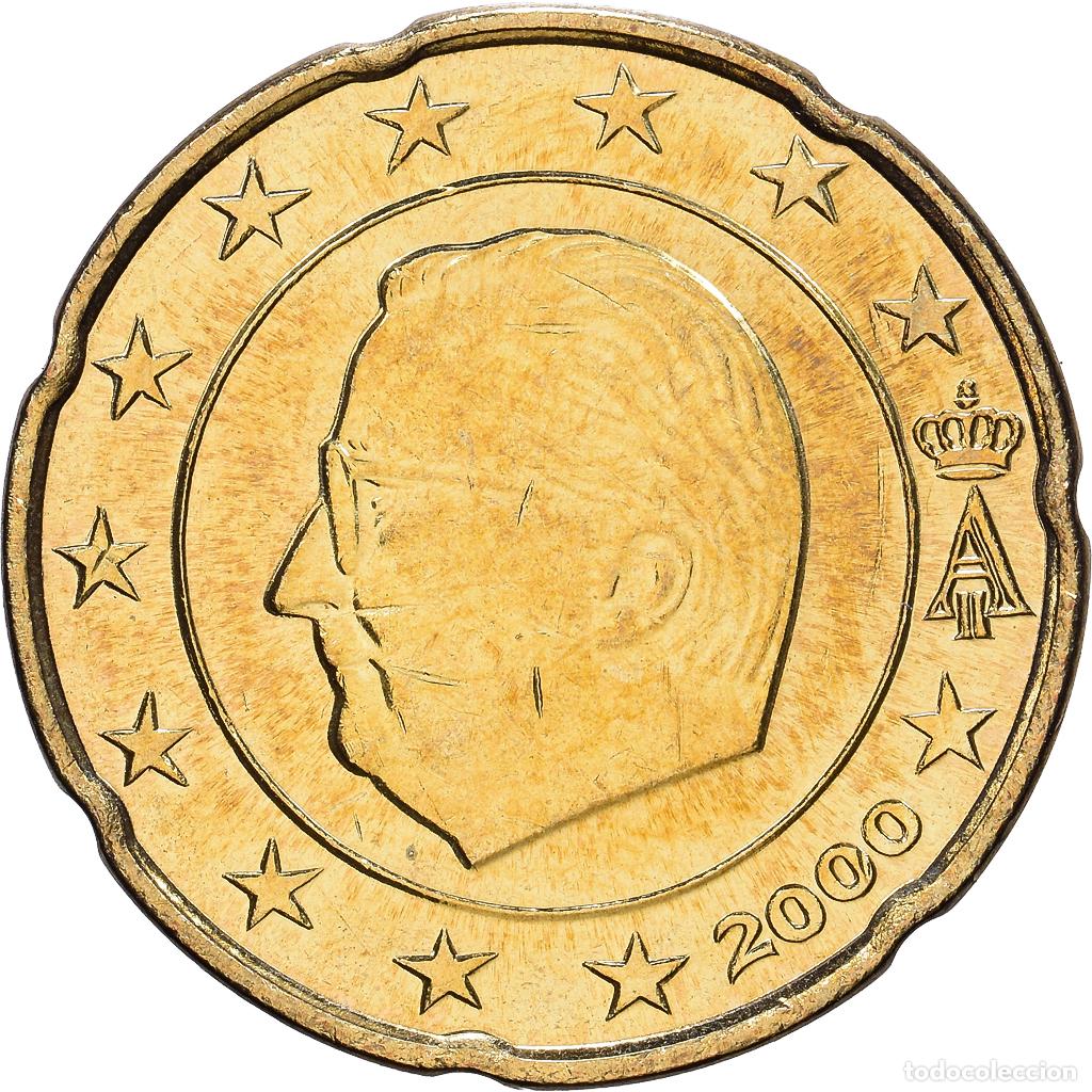 Old Coins of Europe: [#1514175] B&eacute;lgica, Albert II, 20 Centimes, 2000, Brussels, Nordic gold, EBC+