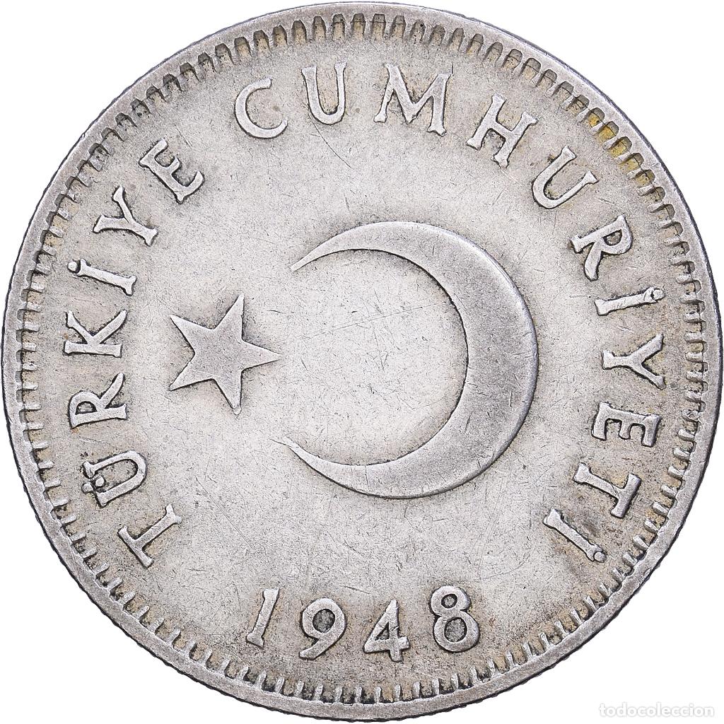 Monedas antiguas de Europa: [#1552586] Turqu&iacute;a, Lira, 1948, Plata, MBC, KM:883