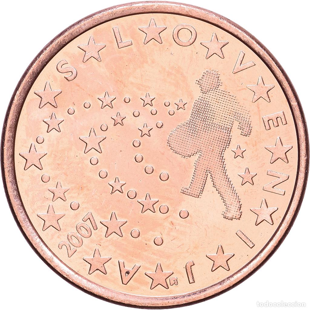 Monedas antiguas de Europa: [#1514214] Eslovenia, 5 Centimes, 2007, Vantaa, Cobre chapado en acero, EBC+