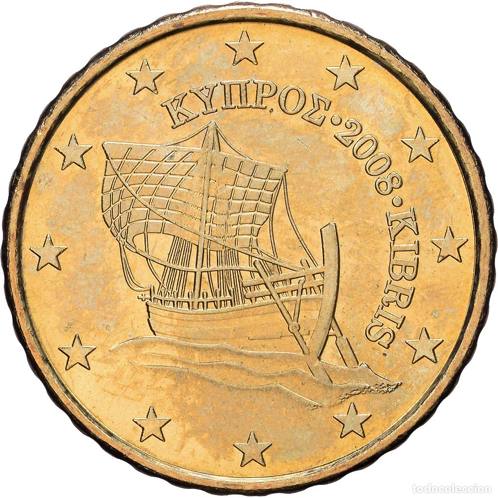 Monedas antiguas de Europa: [#1514200] Chipre, 10 Centimes, 2008, Vantaa, Nordic gold, EBC+