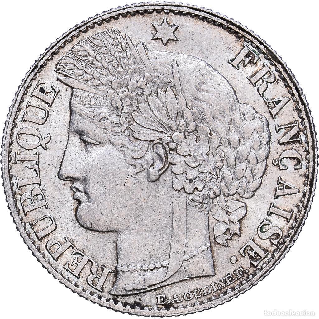 Monedas antiguas de Europa: [#1118167] Francia, C&eacute;r&egrave;s, 50 Centimes, 1895, Paris, MBC+, Plata, KM:834.1, Gadoury:419a