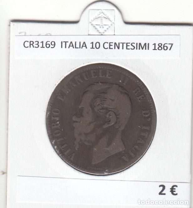 Monedas antiguas de Europa: CR3169 MONEDA ITALIA 10 CENTESIMI 1867 MBC