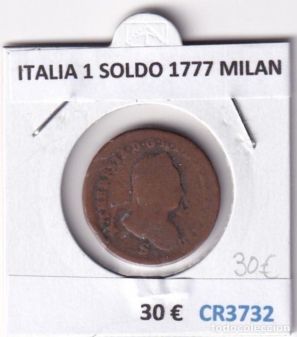 Monedas antiguas de Europa: CR3732 MONEDA ITALIA 1 SOLDO 1777 MILAN