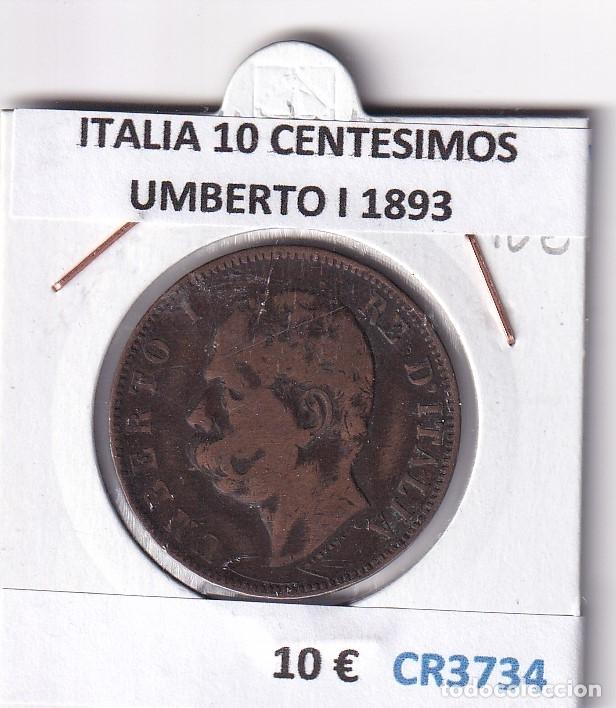 Monedas antiguas de Europa: CR3734 MONEDA ITALIA 10 CENTESIMOS UMBERTO I 1893