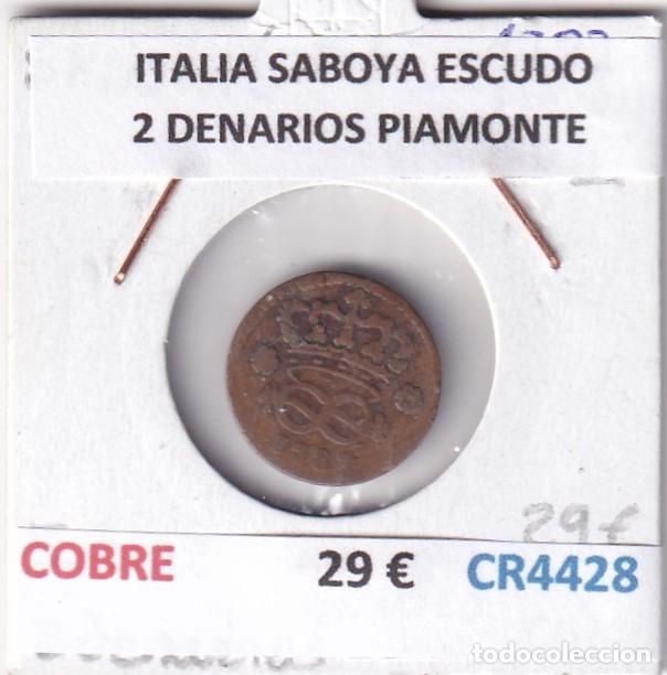 Monedas antiguas de Europa: CR4428 MONEDA ITALIA SABOYA ESCUDO 2 DENARIOS PIAMONTE COBRE