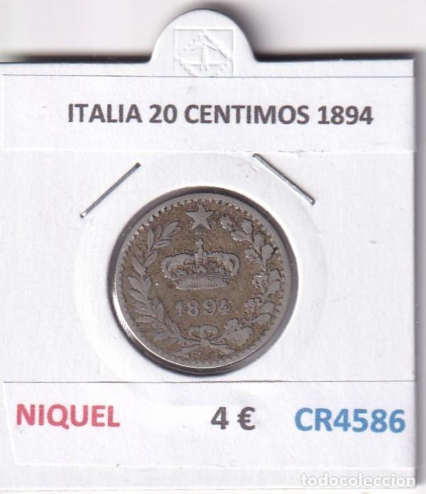 Monedas antiguas de Europa: CR4586 MONEDA ITALIA 20 CENTIMOS 1894 NIQUEL