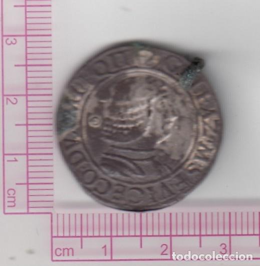 Monedas antiguas de Europa: CR3818 MONEDA ITALIA MILAN 1 TESTONE M&ordf; SFORZA CON COLGADURA BRILLO ORIGINAL