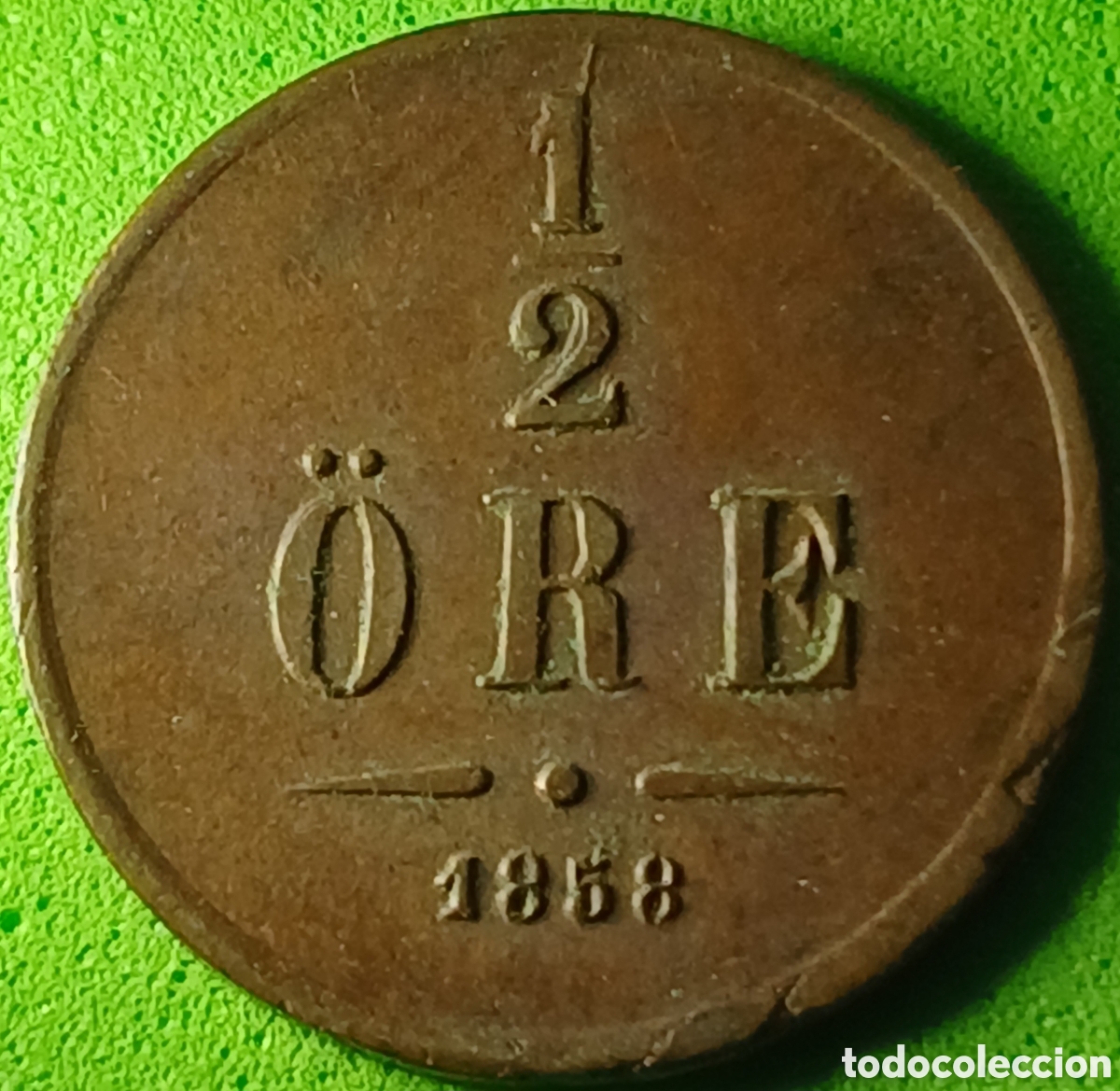 Monedas antiguas de Europa: Suecia &frac12; ore 1858 km#686