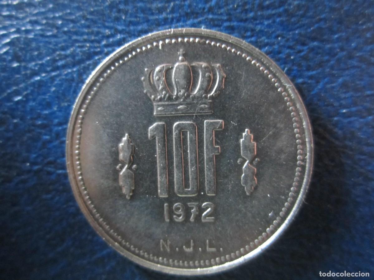 Monedas antiguas de Europa: Luxemburgo 10 Francos 1972