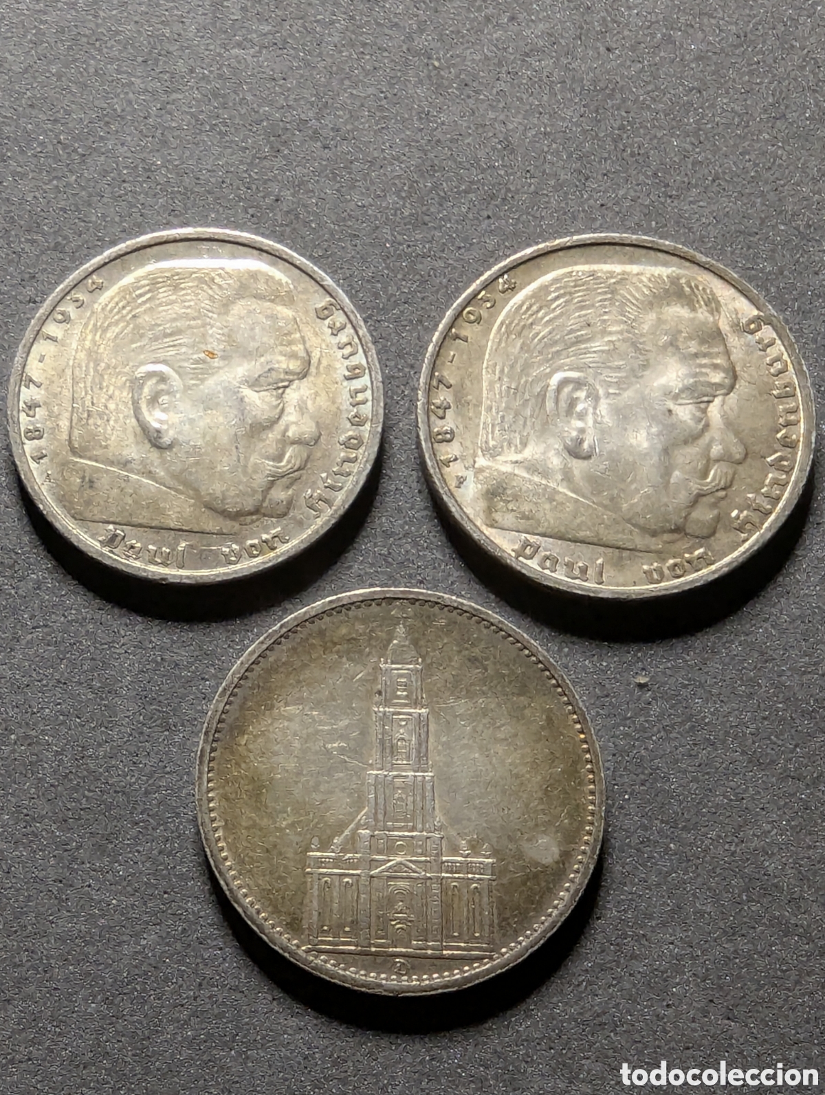 Monedas antiguas de Europa: Alemania 3x5 reichsmark 1935-36 plata