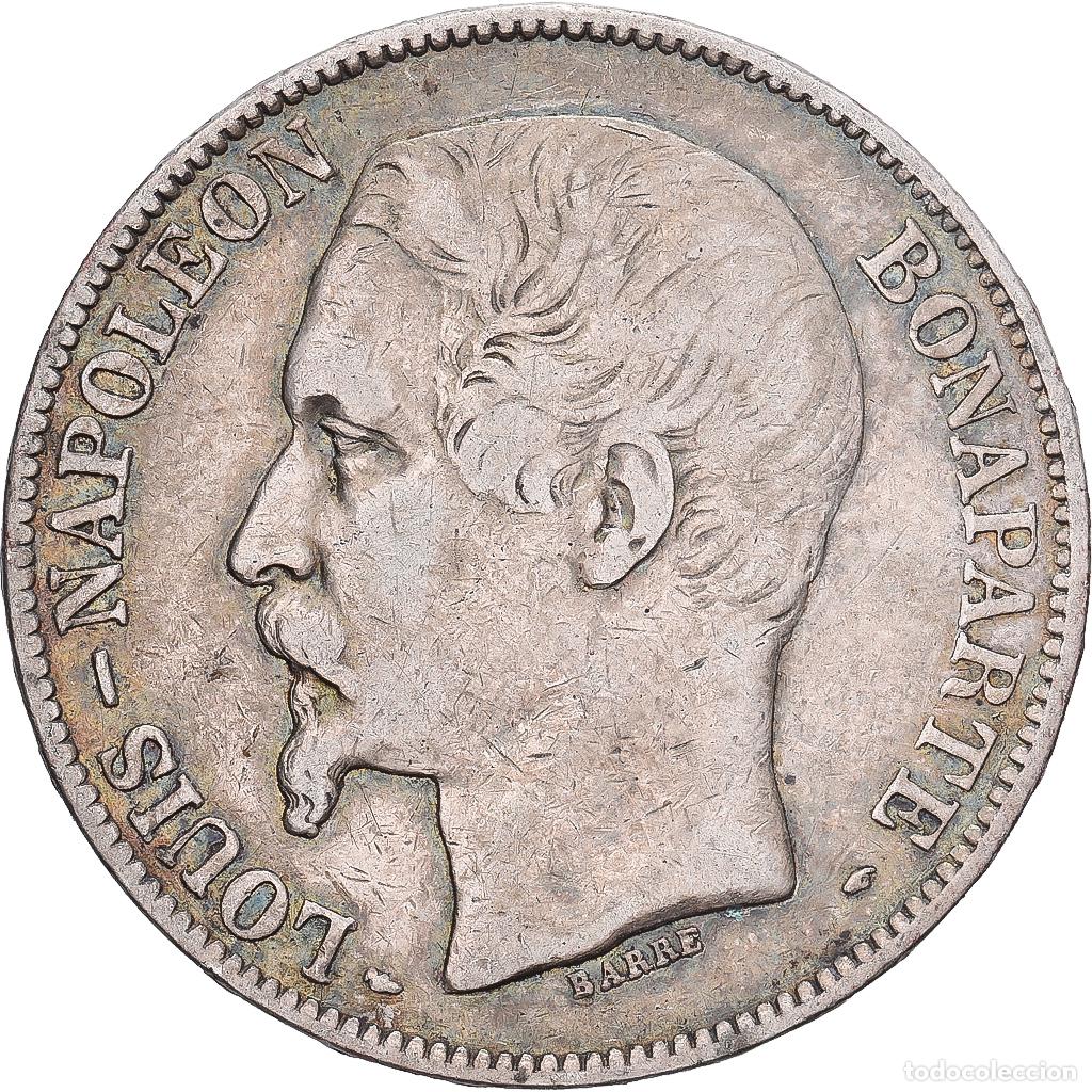 Monedas antiguas de Europa: [#369001] Moneda, Francia, Napol&eacute;on III, 5 Francs, 1852, Paris, BC+, Plata, KM:773.1