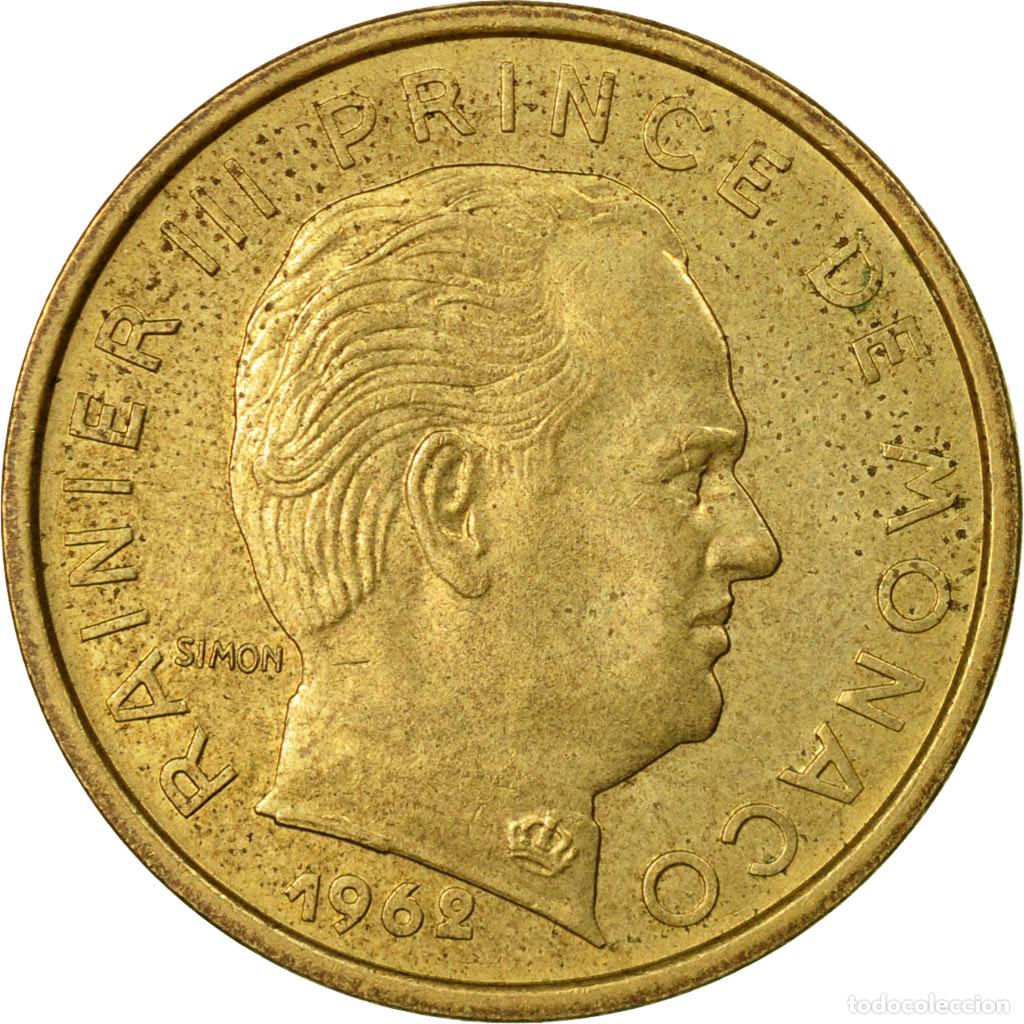 Monedas antiguas de Europa: [#536723] Moneda, M&oacute;naco, Rainier III, 10 Centimes, 1962, MBC, Aluminio - bronce, KM:142