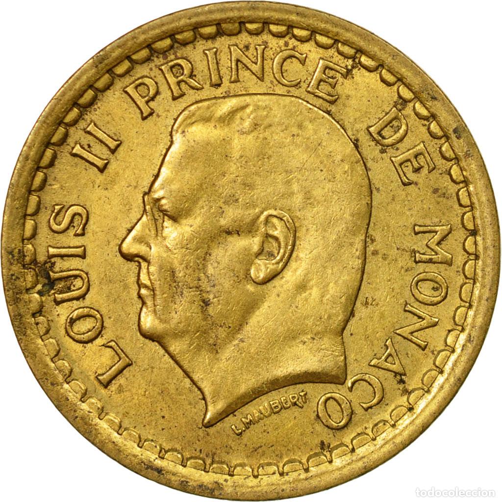 Monedas antiguas de Europa: [#548814] Moneda, M&oacute;naco, Louis II, Franc, Undated (1943), Poissy, MBC, Aluminio, KM:120