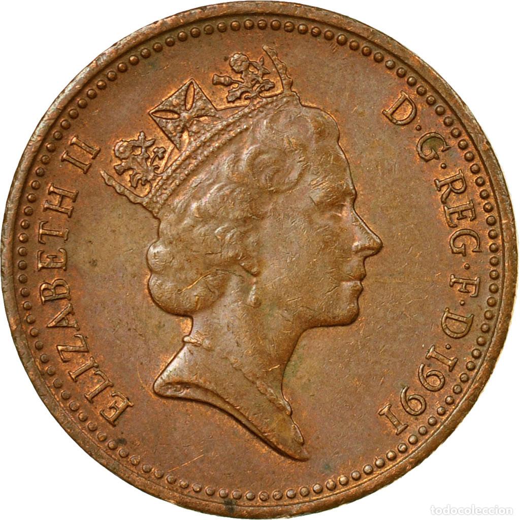 Monedas antiguas de Europa: [#549492] Moneda, Gran Breta&ntilde;a, Elizabeth II, Penny, 1991, MBC, Bronce, KM:935