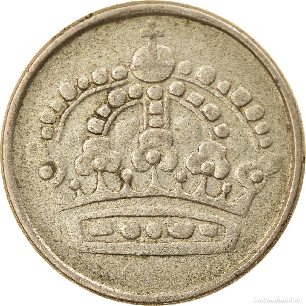 Monedas antiguas de Europa: [#797473] Moneda, Suecia, Gustaf VI, 25 &Ouml;re, 1956, MBC, Plata, KM:824