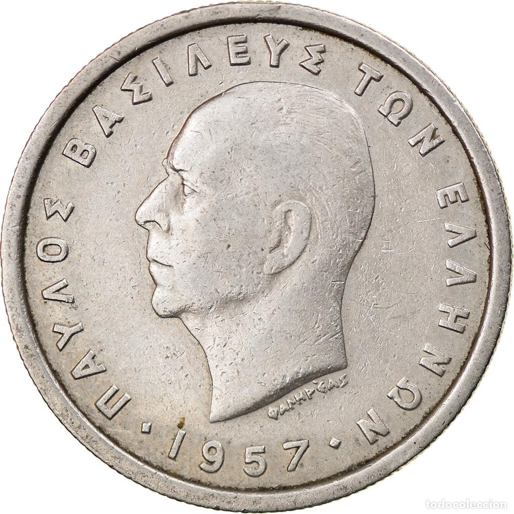 Monedas antiguas de Europa: [#797846] Moneda, Grecia, 2 Drachmai, 1957, MBC, N&iacute;quel - lat&oacute;n, KM:117