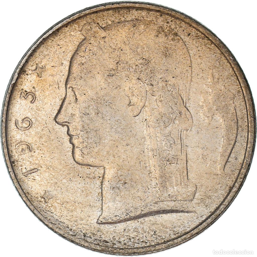 Monedas antiguas de Europa: [#960861] Moneda, B&eacute;lgica, 5 Francs, 5 Frank, 1963, BC+, Cobre - n&iacute;quel, KM:135.1