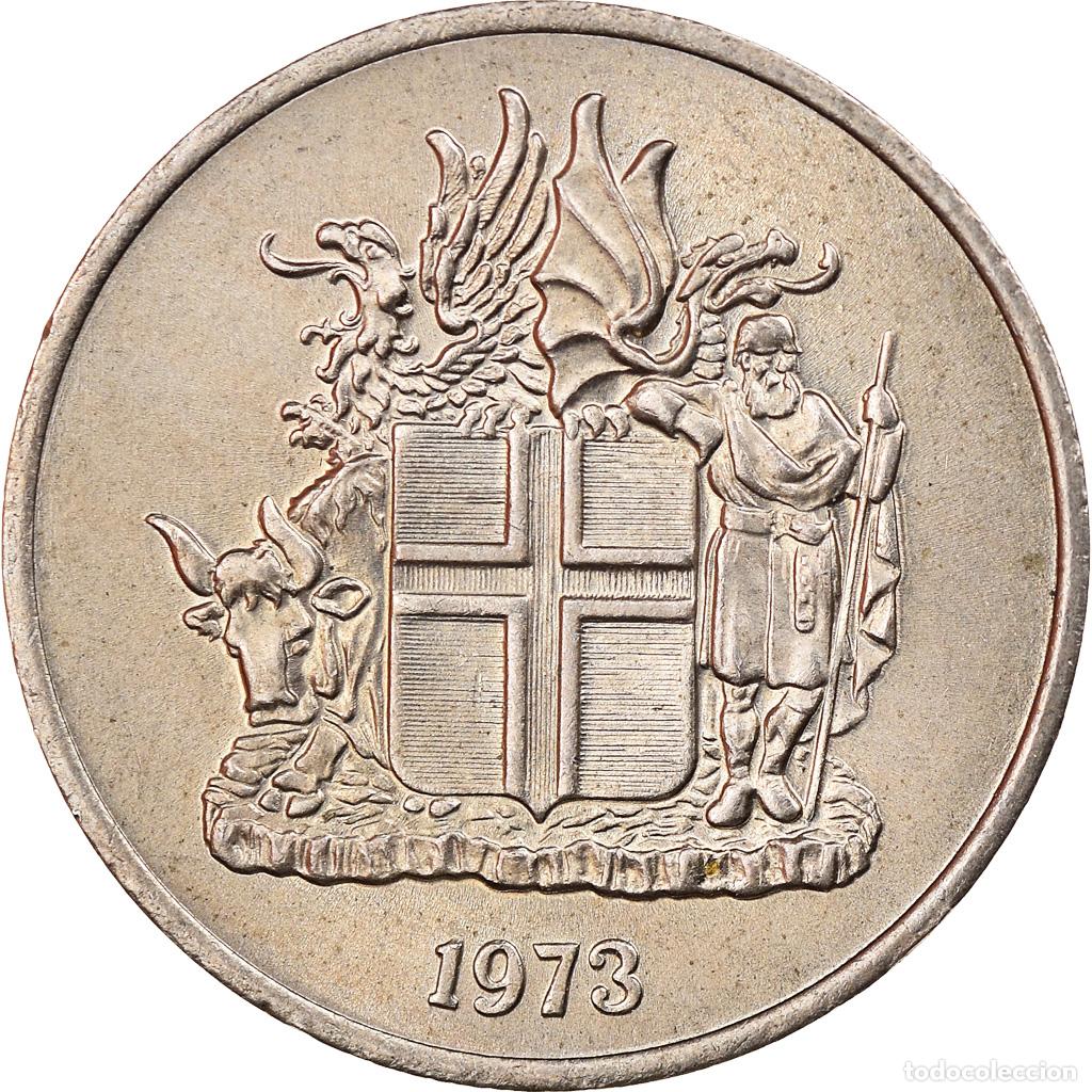 Monedas antiguas de Europa: [#799409] Moneda, Islandia, 5 Kronur, 1973, MBC, Cobre - n&iacute;quel, KM:18