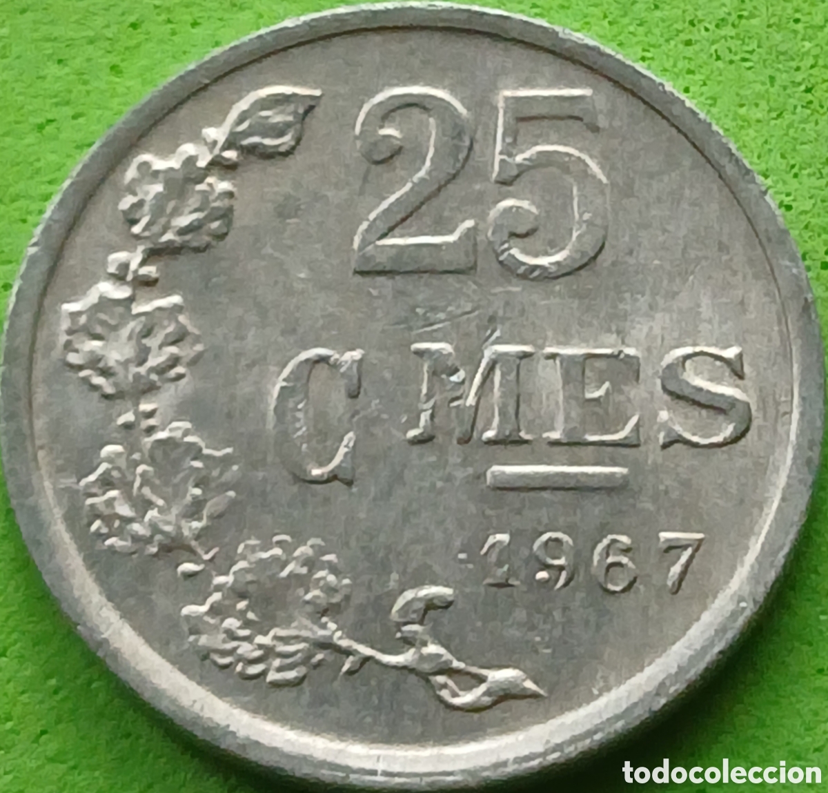 Monedas antiguas de Europa: Luxemburgo 25 c&eacute;ntimos 1967 km#45a