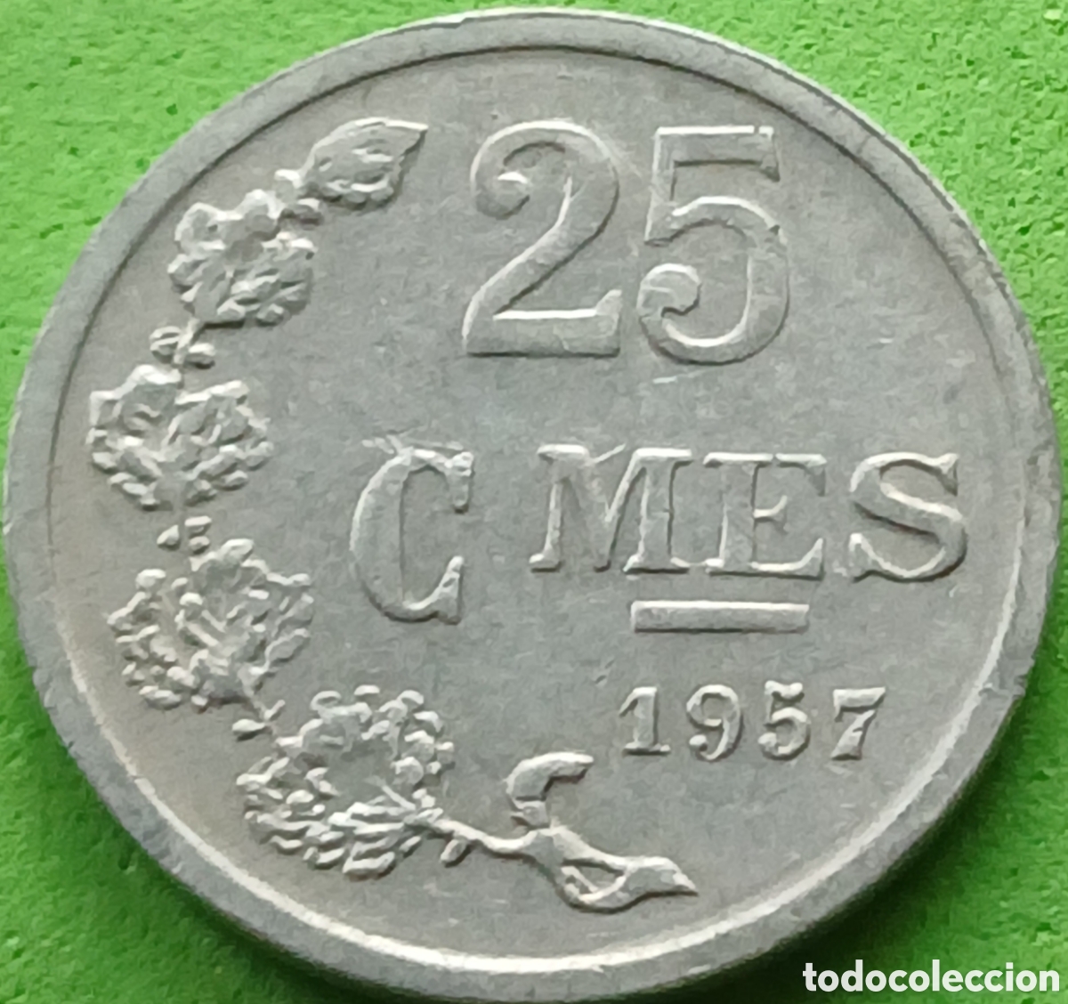 Monedas antiguas de Europa: Luxemburgo 25 c&eacute;ntimos 1957 km#45a