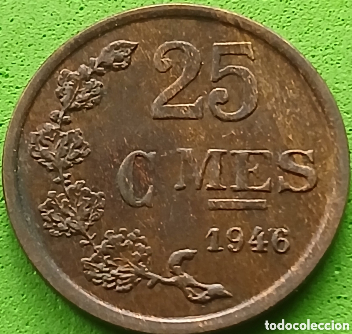 Monedas antiguas de Europa: Luxemburgo 25 c&eacute;ntimos 1946 km#45