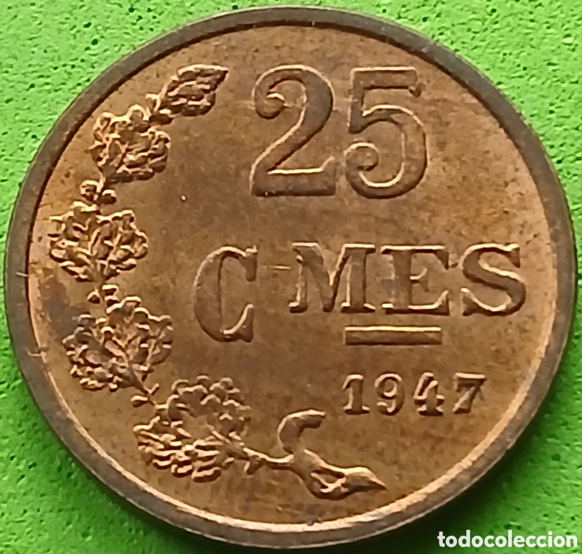 Monedas antiguas de Europa: Luxemburgo 25 c&eacute;ntimos 1947 km#45