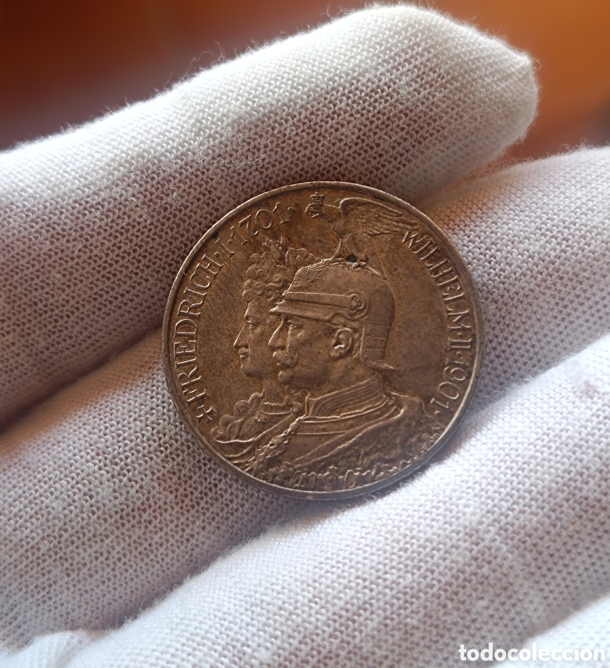 Monedas antiguas de Europa: Moneda, Alemania, Prusia , 2 marcos de plata, 1901 Berl&iacute;n Wilhelm II, SC, SC-. ALTO GRADO
