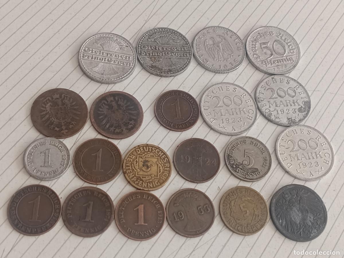 Monedas antiguas de Europa: Alemania Imperio y Weimar. 21 monedas