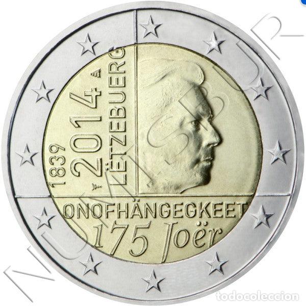 Monedas antiguas de Europa: 2 euros LUXEMBURGO 2014 - 175 a&ntilde;os de la Independencia