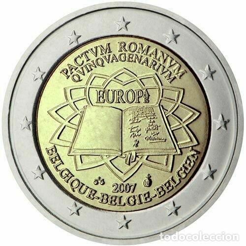 Monedas antiguas de Europa: 2 euros BELGICA 2007 - Tratado de roma
