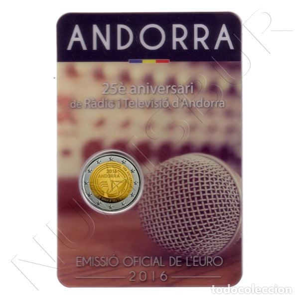 Monete antiche di Europa: 2 euros ANDORRA 2016 - 25 a&ntilde;os de radio televisi&oacute;n