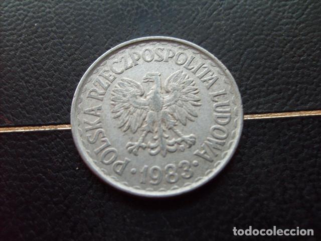 Moedas antigas da Europa: POLONIA 1 ZLOTY 1983