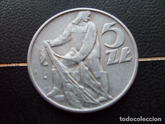 Monedas antiguas de Europa: POLONIA 5 ZLOTYCH 1974