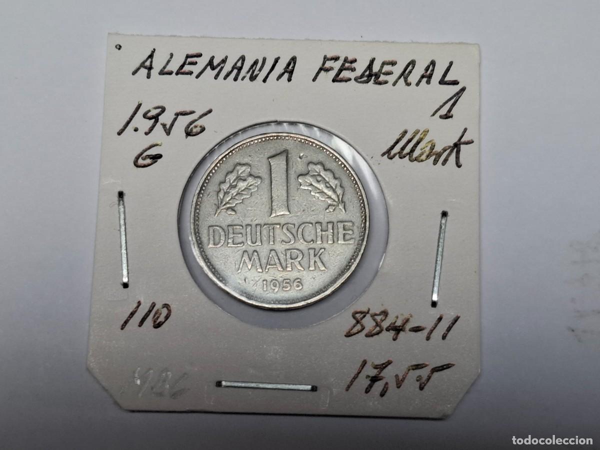 Monedas antiguas de Europa: 1 MARCO de 1956 G KM 110 ALEMANIA FEDERAL en MBC