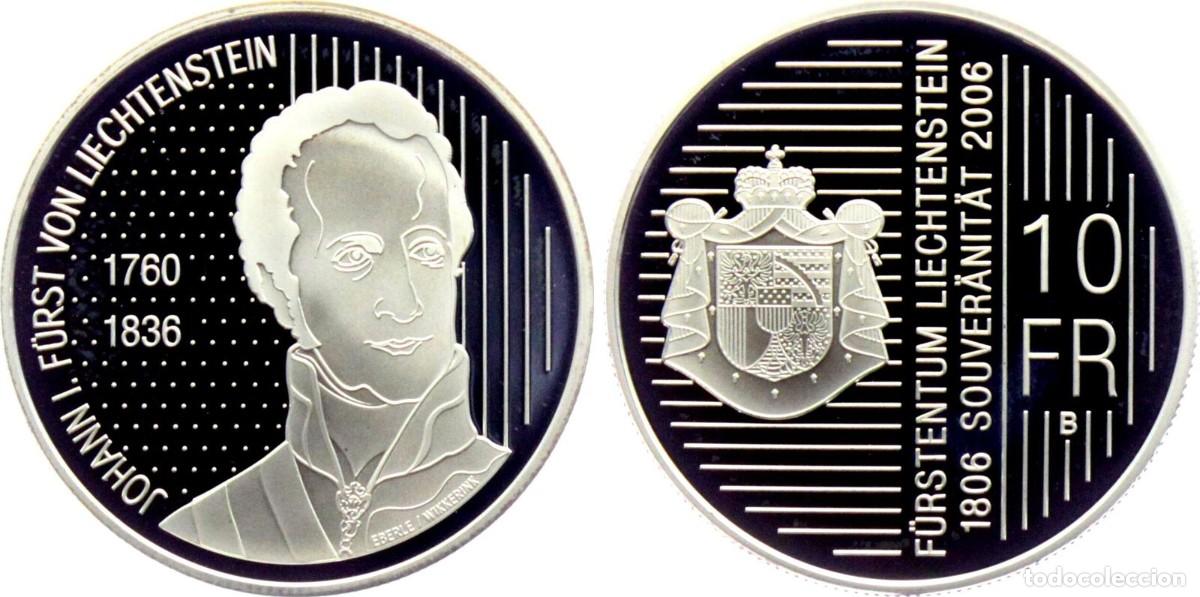 Monedas antiguas de Europa: LIECHTENSTEIN 10 FRANCOS 2006
