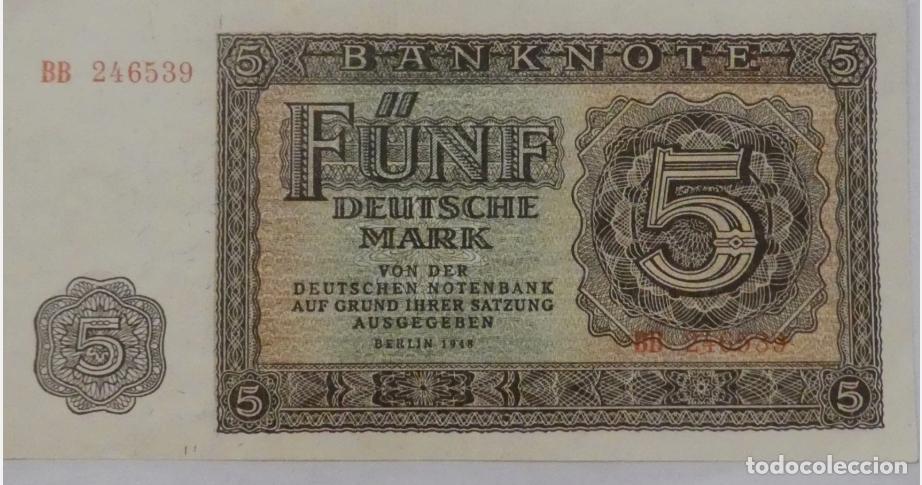 Monedas antiguas de Europa: ALEMANIA DEMOCRATICA 5 MARCOS 1948