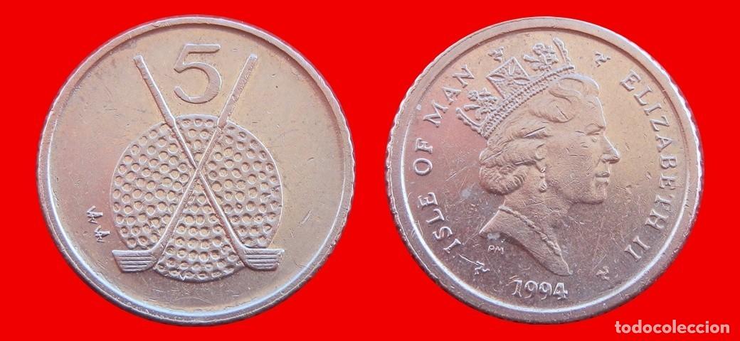 Monedas antiguas de Europa: 5 PENIQUES PENCE 1994 ISLA DE MAN-157165