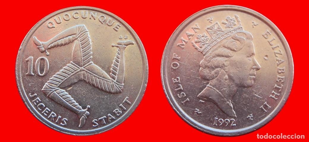 Monedas antiguas de Europa: 10 PENIQUES PENCE 1992 ISLA DE MAN-157168