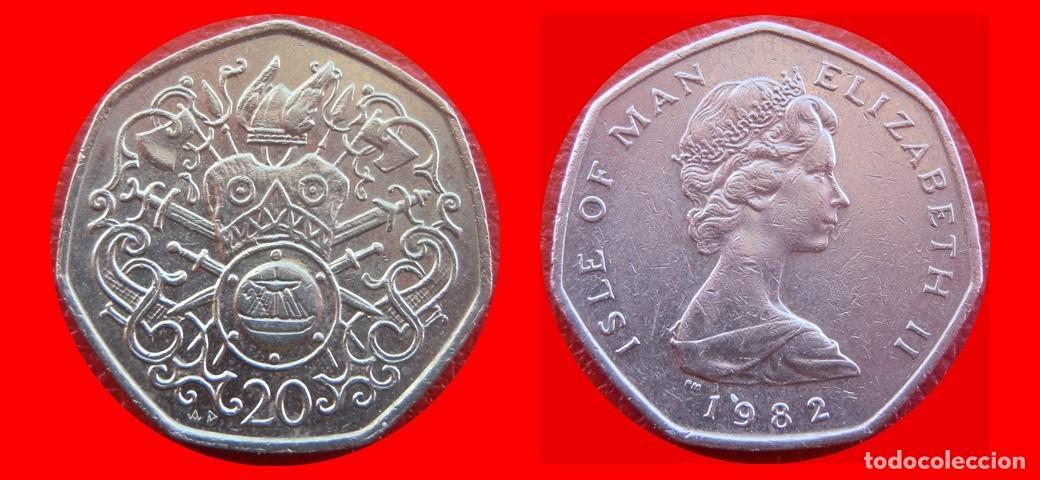Monedas antiguas de Europa: 20 PENIQUES PENCE 1982 ISLA DE MAN-157171